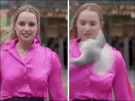 خاتون رپورٹر پر پرندے کا اچانک حملہ، ویڈیو وائرل