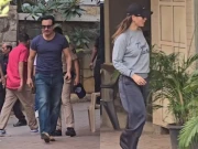 سیف اور کرینہ حملے کے بعد سخت سیکیورٹی میں پہلی بار گھر سے باہر نکل آئے