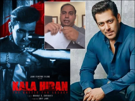 فلم ’کالاہرن‘ کے پروڈیوسر نے سلمان خان کا لیگل نوٹس کیمرے کے سامنے پھاڑ دیا
