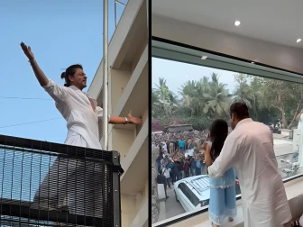 شاہ رخ اور سلمان کی ایک جھلک دیکھنے کیلیے ہزاروں مداح پہنچ گئے