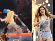 گلوکارہ شکیرا رقص کے دوران اسٹیج پر گر گئیں؛ ویڈیو وائرل 