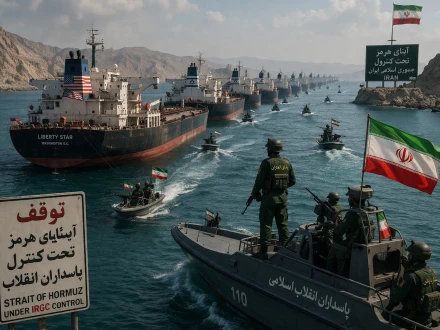 اسرائیل کے لبنان میں حزب اللہ پر حملے؛ ایران نے آبنائے ہرمز پھر بند کردی (اے آئی، تصوراتی تصویر)