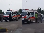 اسلام آباد ٹریفک پولیس کے انسپکٹر کی ایمبولینس اسٹاف کے ساتھ بدسلوکی؛ ویڈیو وائرل