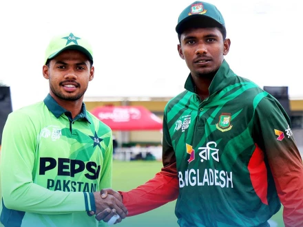 انڈر 19 ایشیا کپ: بارش سے متاثرہ سیمی فائنل میں بنگلادیش کی پاکستان کیخلاف بیٹنگ جاری
