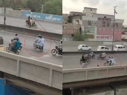 کراچی: کریم آباد میں ڈاکو جیولر سے 23 لاکھ روپے نقدی اور ایک کلو چاندی چھین کر فرار