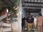 کراچی: لسبیلا پل کے نیچے واٹر بورڈ کی مین لائن سے پانی کی چوری بے نقاب