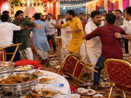 مٹن کی جگہ چکن رکھنے پر شادی کی تقریب میں گھونسے چل گئے، 12 زخمی