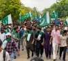 جامعہ کراچی میں حالیہ تصادم کے بعد جمعیت کی جانب سے پاکستان کھپے ریلی کا انعقاد