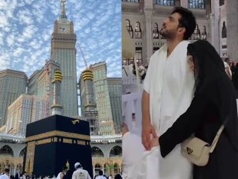 پاکستانی اداکار کی اہلیہ کیساتھ طواف کے دوران سرعام اظہار محبت، صارفین کی تنقید