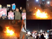 کراچی نیپا چورنگی حادثہ؛ علاقہ مکینوں کا رات گئے ایک بار پھر احتجاج، کل دوبارہ مظاہرے کا اعلان