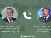 نائب وزیراعظم اسحاق ڈار اور آئی اے ای اے کے ڈائریکٹر جنرل رافیل گروسی کے مابین ٹیلیفونک رابطہ
