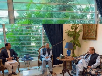 نواز شریف، شہباز شریف اور مریم نواز سے آزاد کشمیر کے وزیراعظم اور اسپیکر کی ملاقات