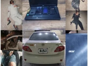 کراچی؛ ڈیفنس میں وائٹ کرولا گینگ کے 5 ملزمان گرفتار، گاڑی، اسلحہ، موبائل، لیپ ٹاپ برآمد