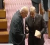 وزیر اعظم کی پارلیمنٹ میں اپوزیشن لیڈر سے ملاقات، سرگوشیاں کرتے رہے