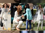 برطانوی شہزادی کی مسلمانوں کے ساتھ عید؛ پاکستانی ڈیزائنر کا سوٹ پہنا