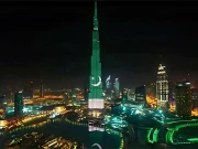 برج خلیفہ سبز ہلالی پرچم سے جگمگا اٹھا؛ پاک وطن کا یوم آزادی عالمی سطح پر بھی