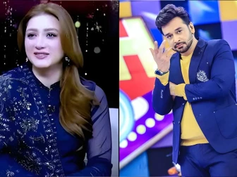 فیصل قریشی کے رمضان پروگرام میں اداکارہ مومنہ اقبال مہمان خصوصی تھیں