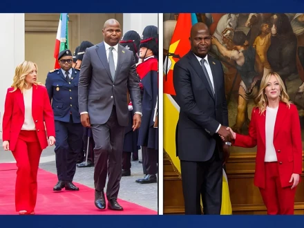 موزمبیق کے صدر اور اطالوی وزیراعظم کی ملاقات پر دونوں کے قد کے درمیان کا فرق حاوی رہا