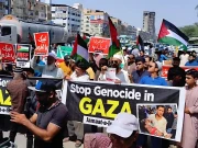 کراچی: جماعت اسلامی کا غزہ سے اظہار یکجہتی کیلئے احتجاجی مظاہرہ