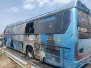 راولپنڈی جی ٹی روڈ پر مسافر بس میں آگ لگ گئی