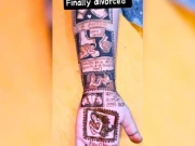 شادی سے طلاق تک کے سفر کو خاتون نے مہندی کے ڈیزائن میں ڈھال دیا