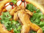 چین میں  تلے ہوئے سالِم مینڈک والا پیزا متعارف